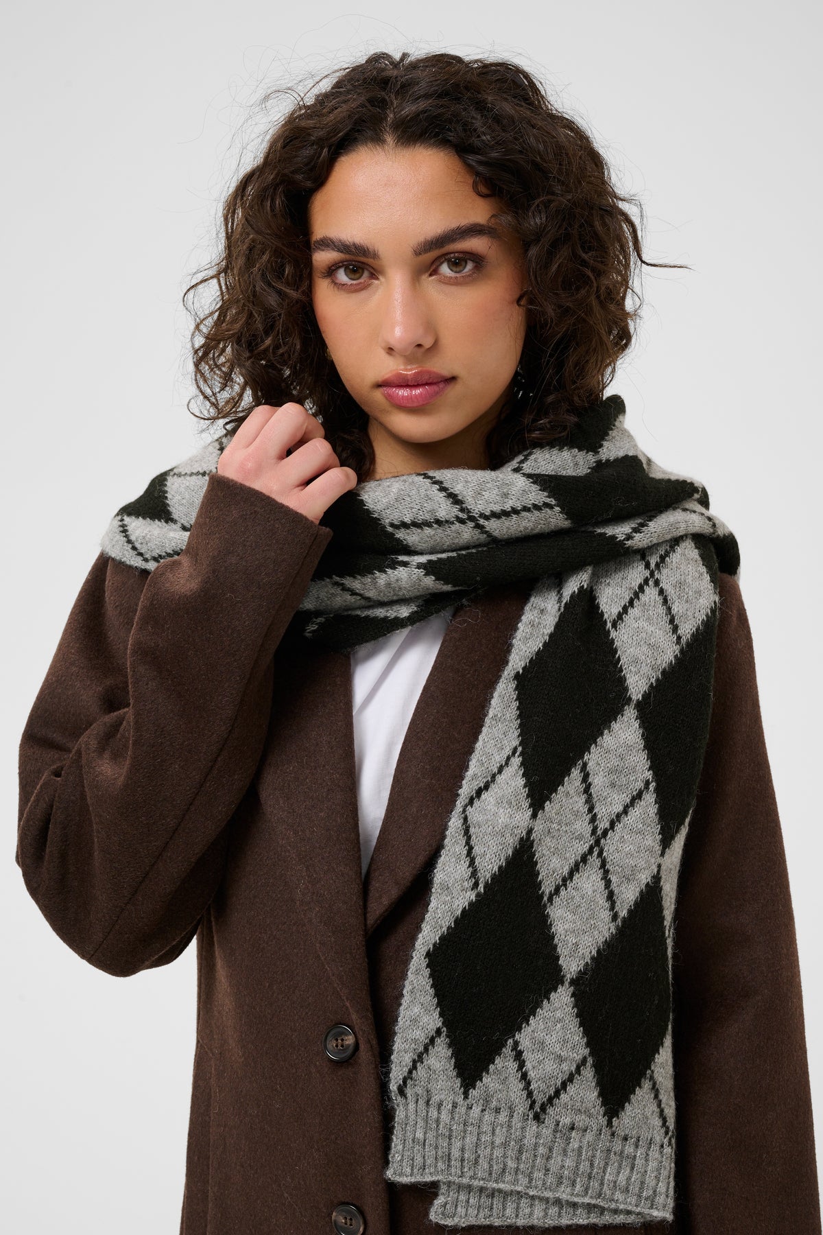 Foulard gris à losanges KAharlekin