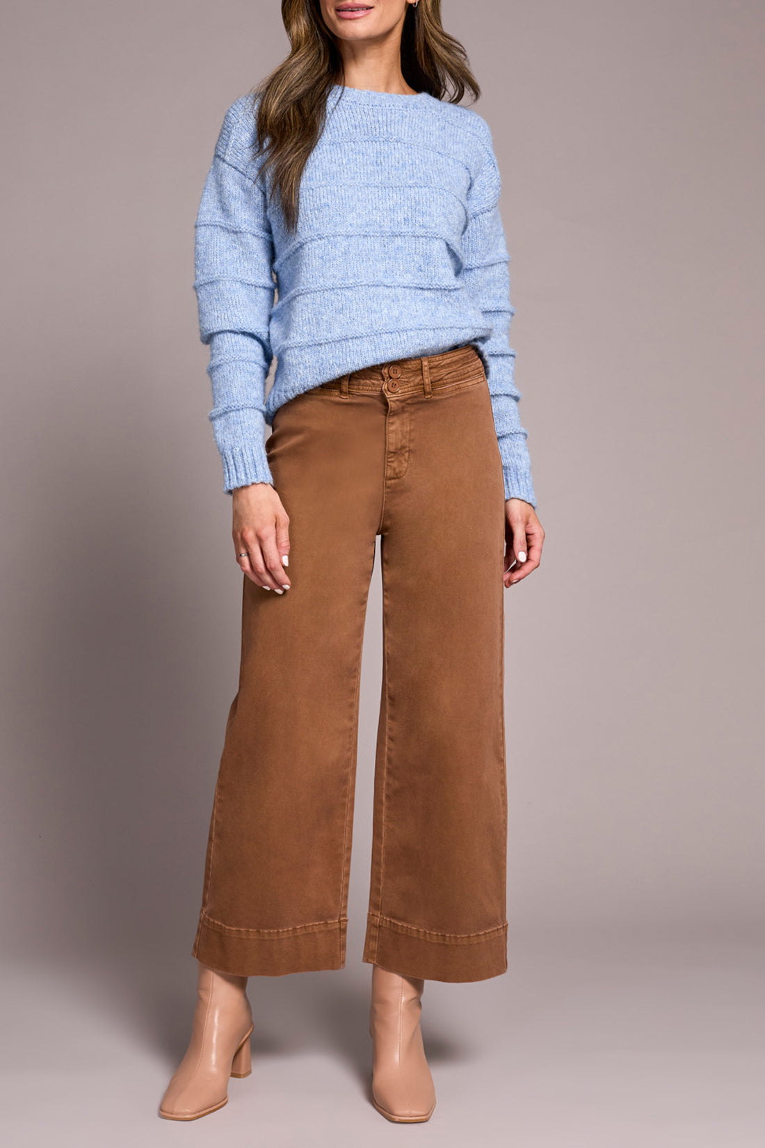 Pantalon palazzo, taille haute