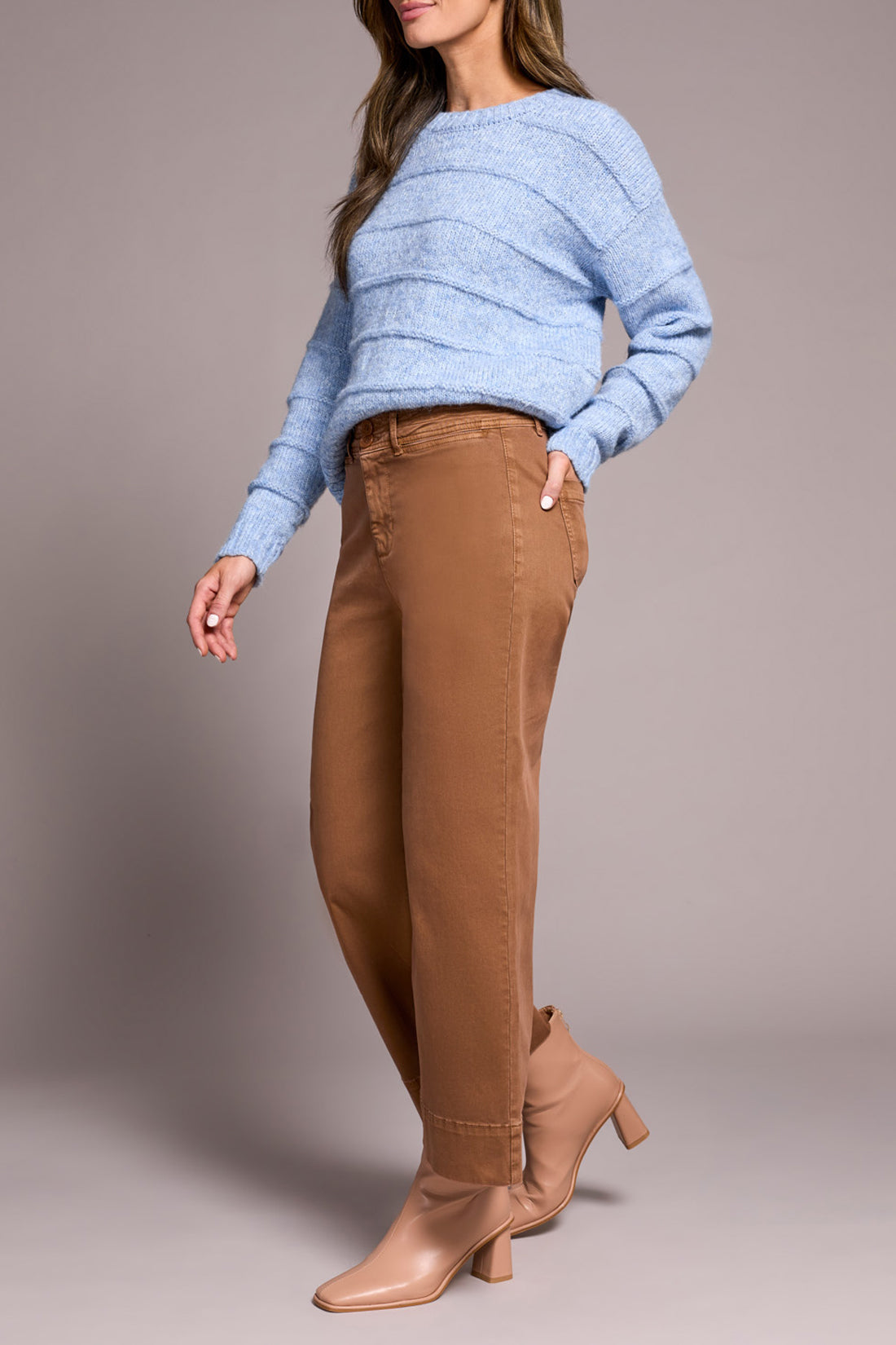 Pantalon palazzo, taille haute