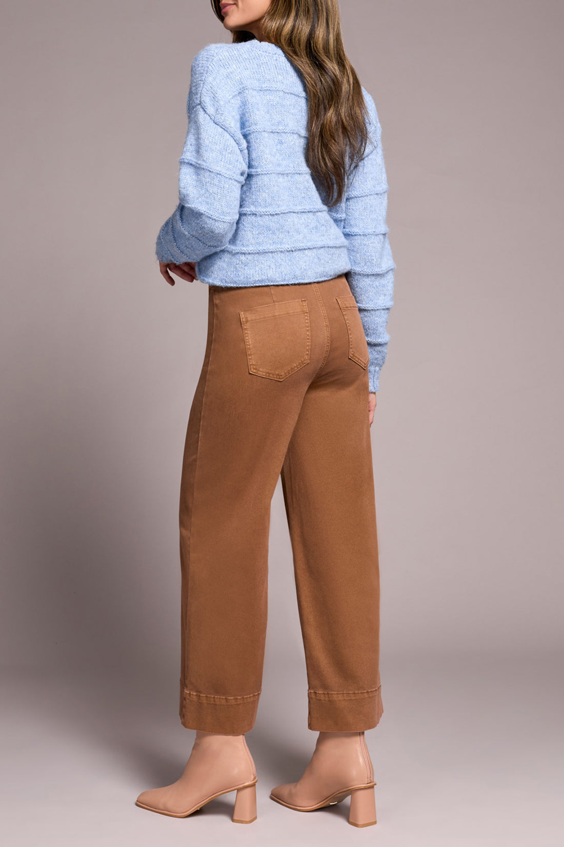 Pantalon palazzo, taille haute