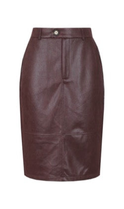 Jupe droite Sandy bordeaux