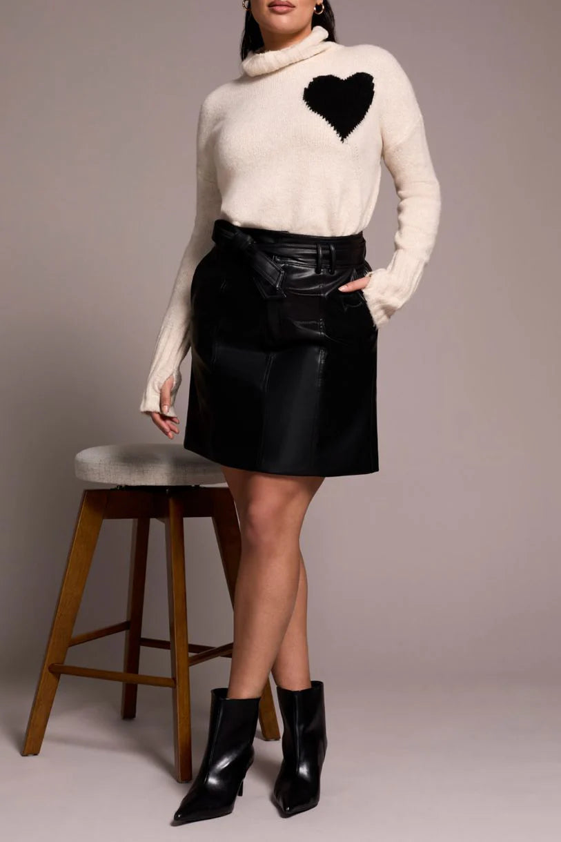 Jupe faux cuir