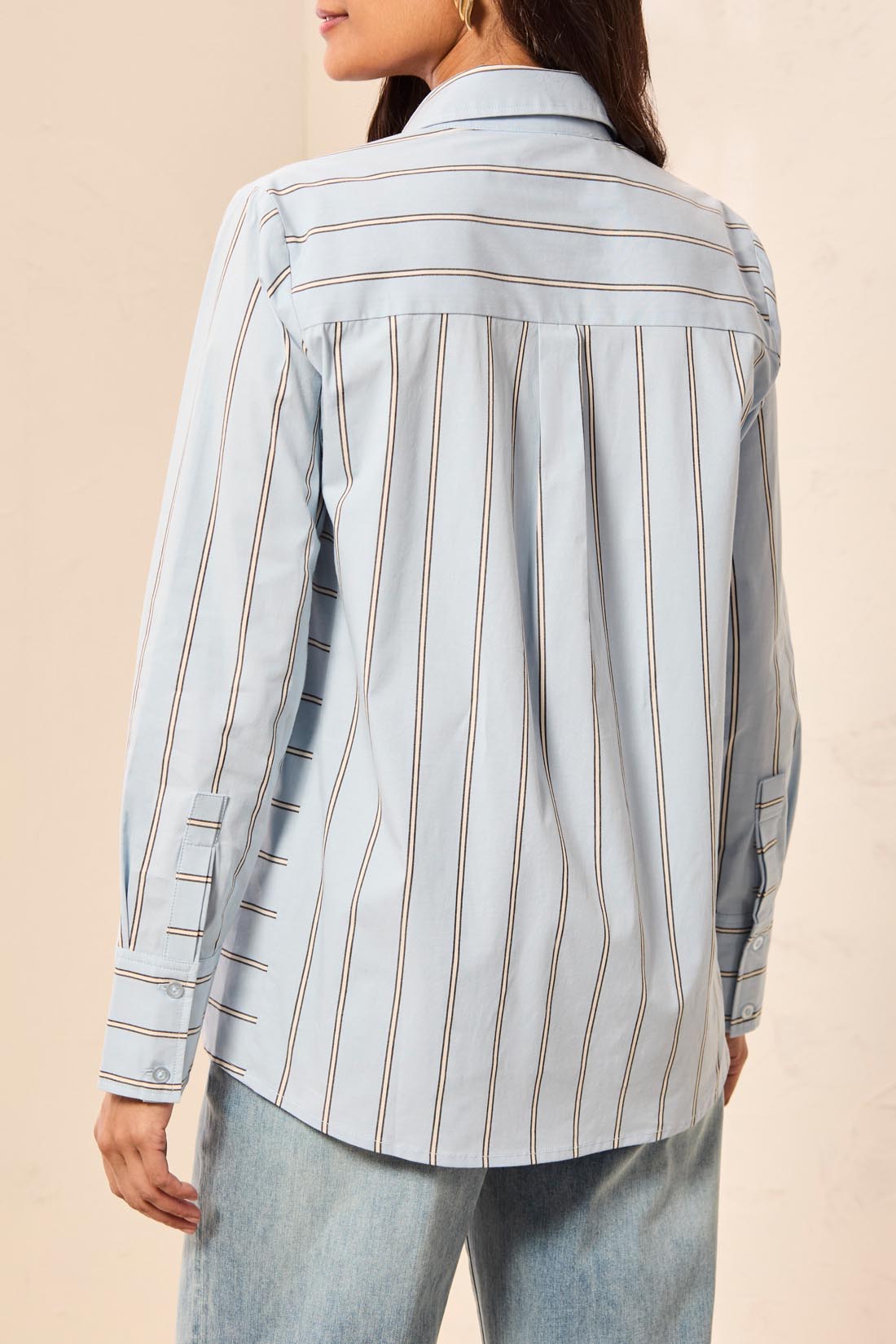 Chemise rayée bleue