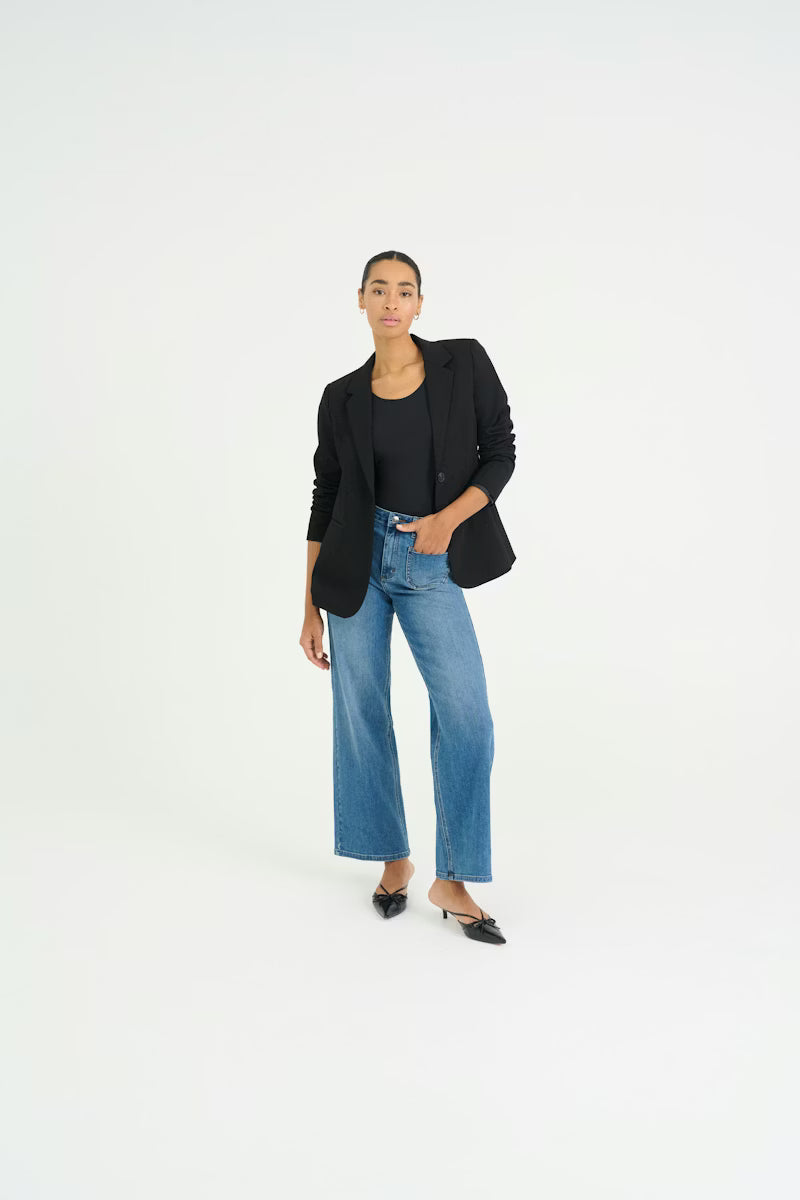Jean Brook, taille haute, jambe large