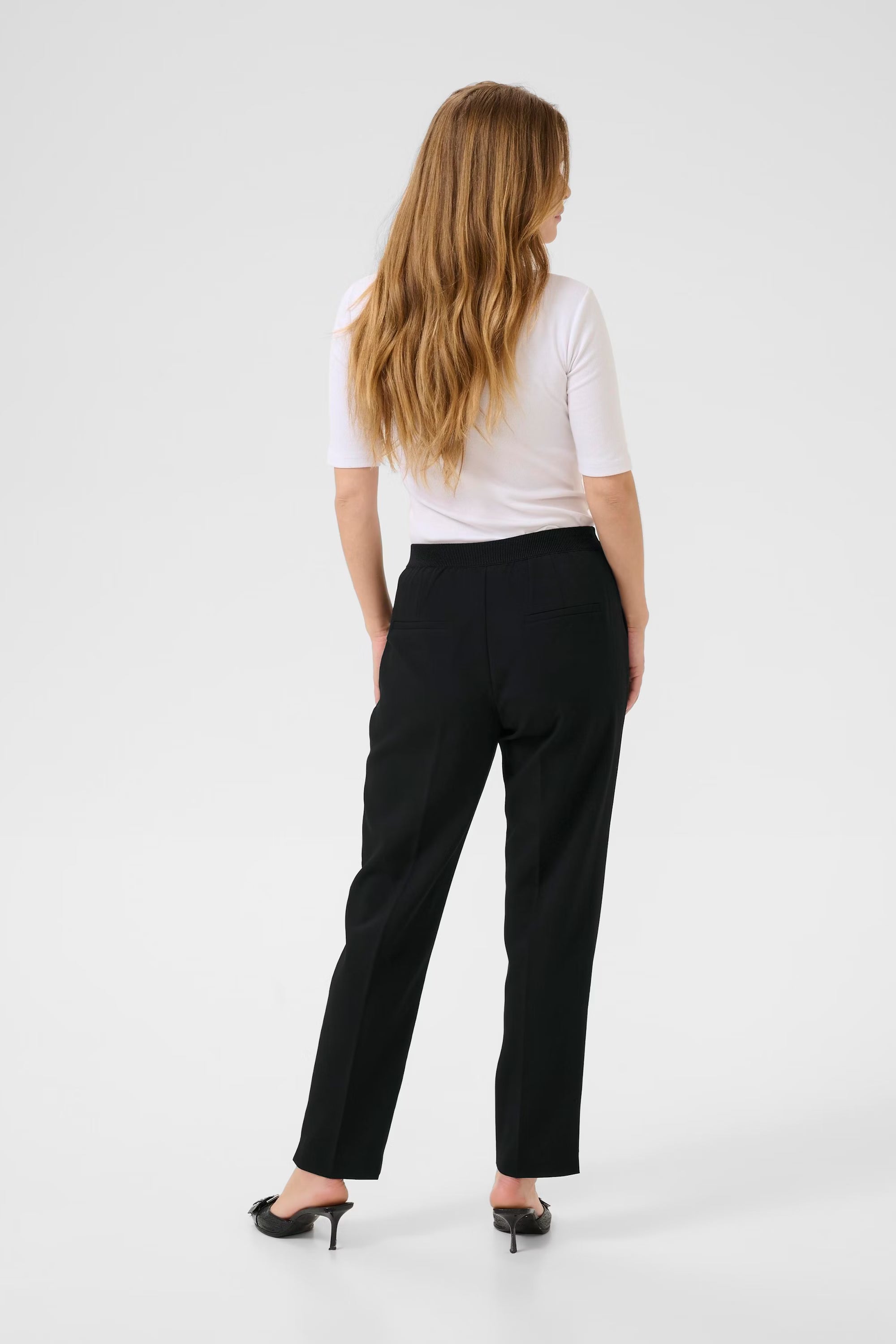 Hella Pantalon coupe droite, taille mi-haute