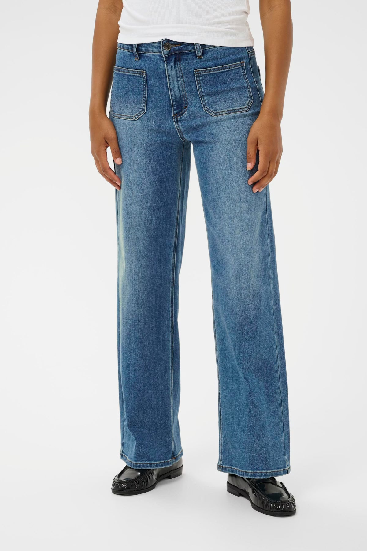 Jean Brook, taille haute, jambe large