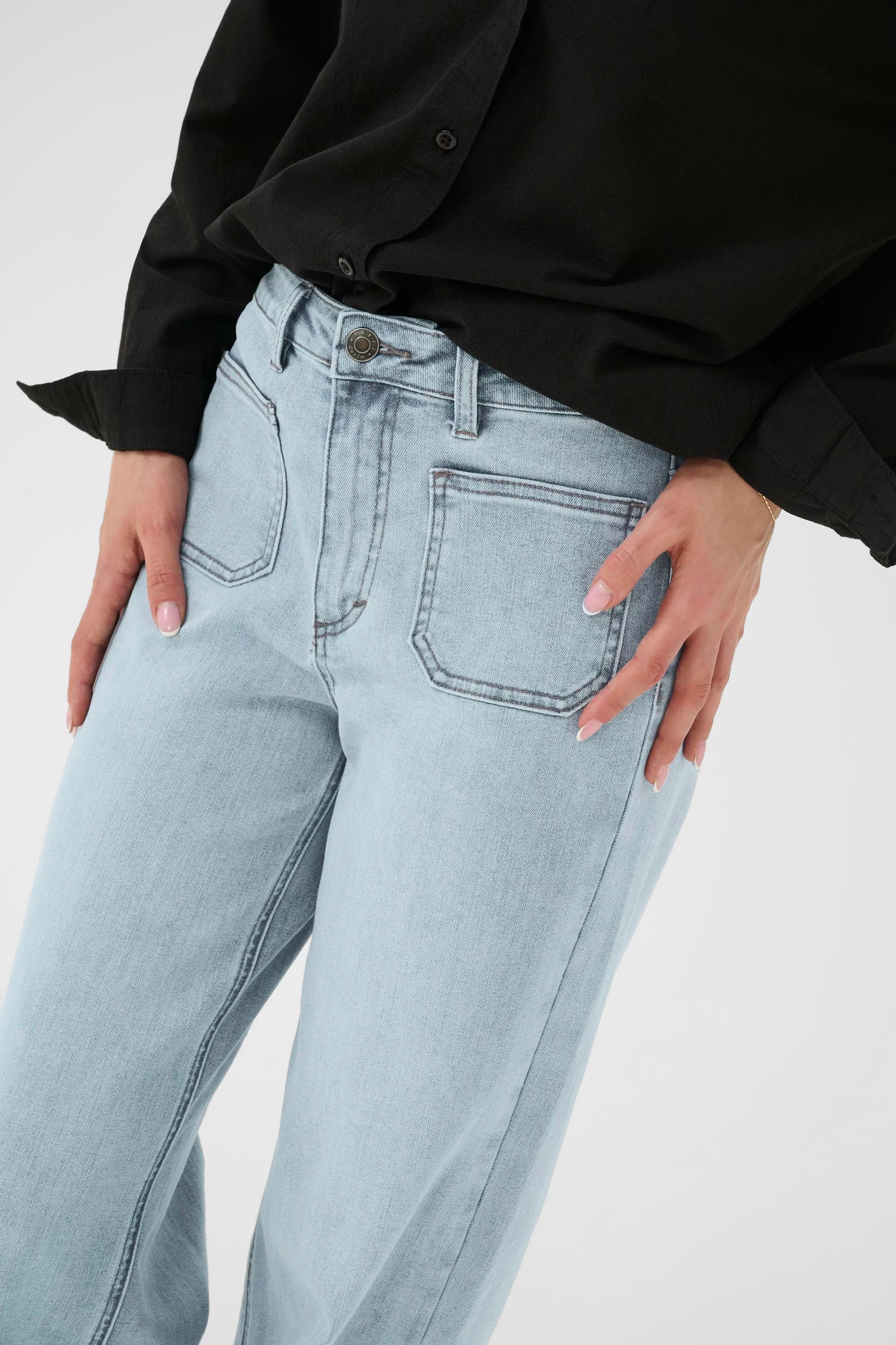 Brook, Jean jambe large, taille haute