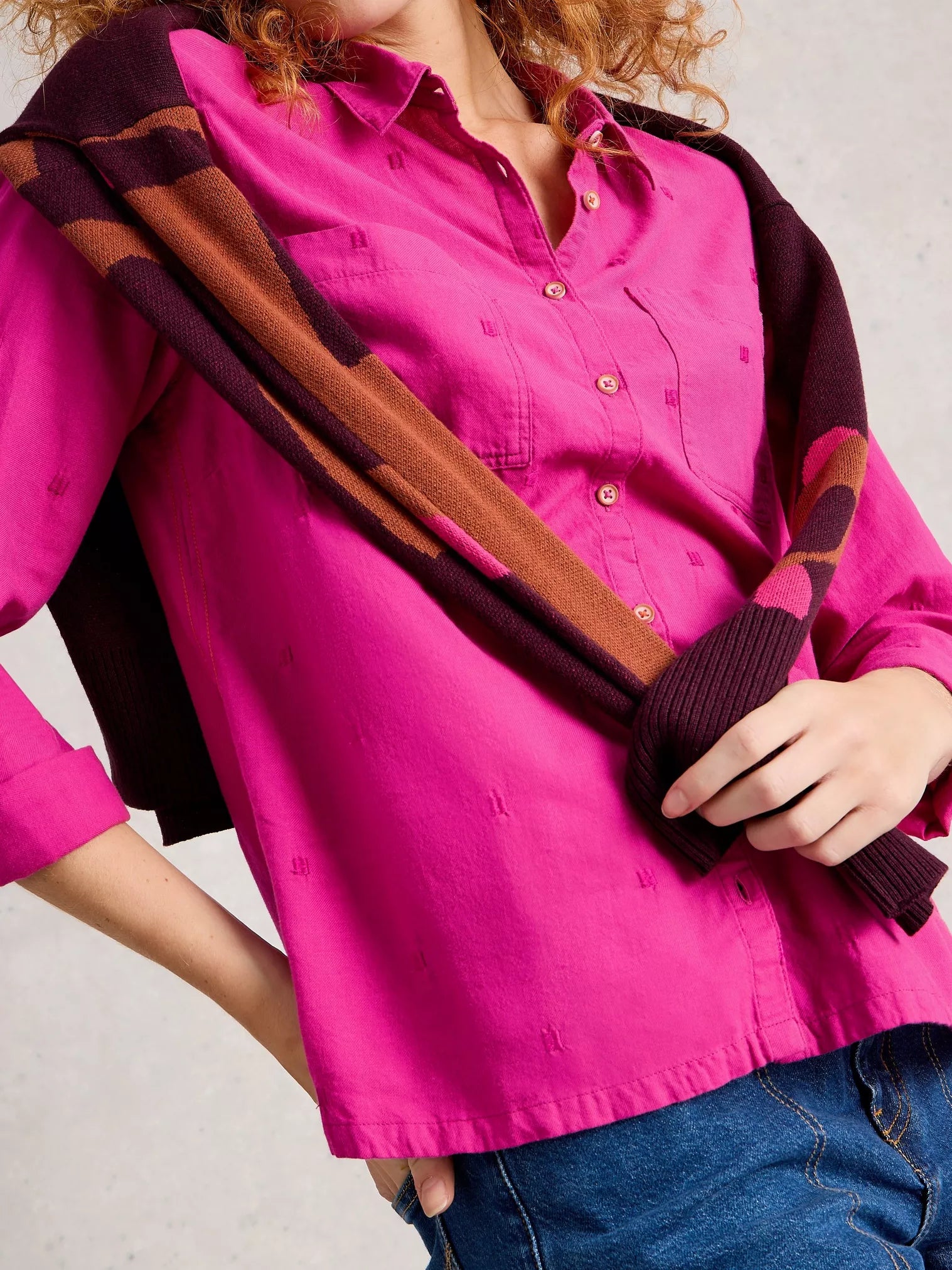 Chemisier Sophie fushia