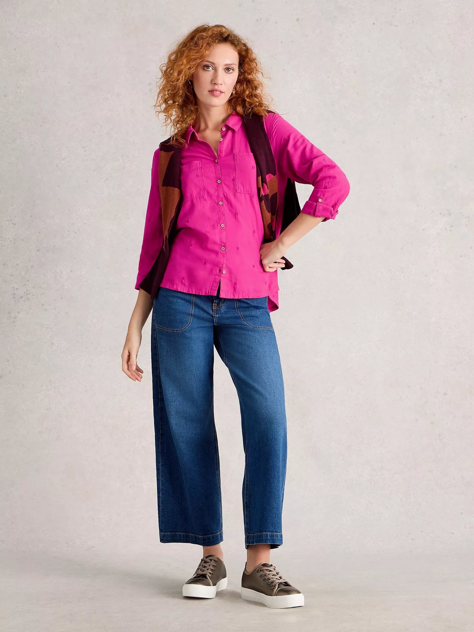 Chemisier Sophie fushia