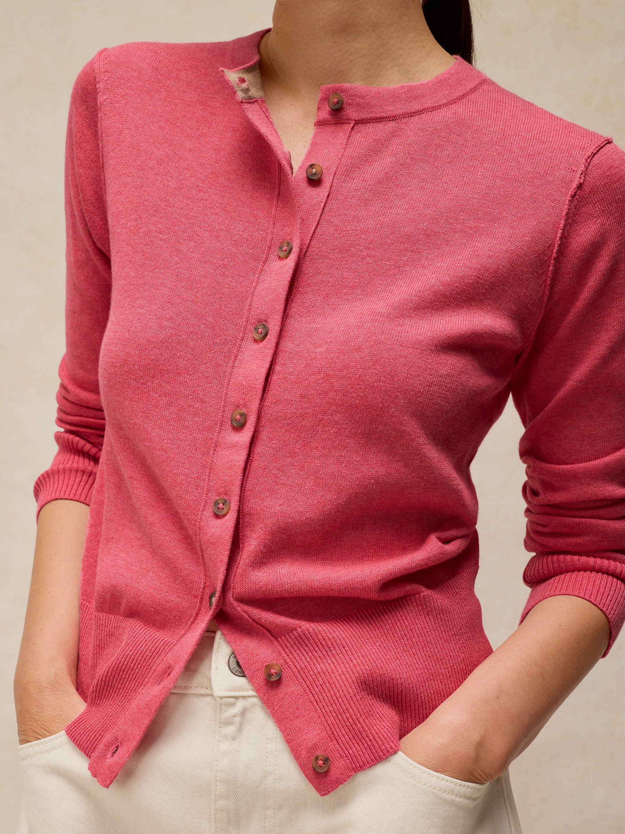 Cardigan Lois rose vif