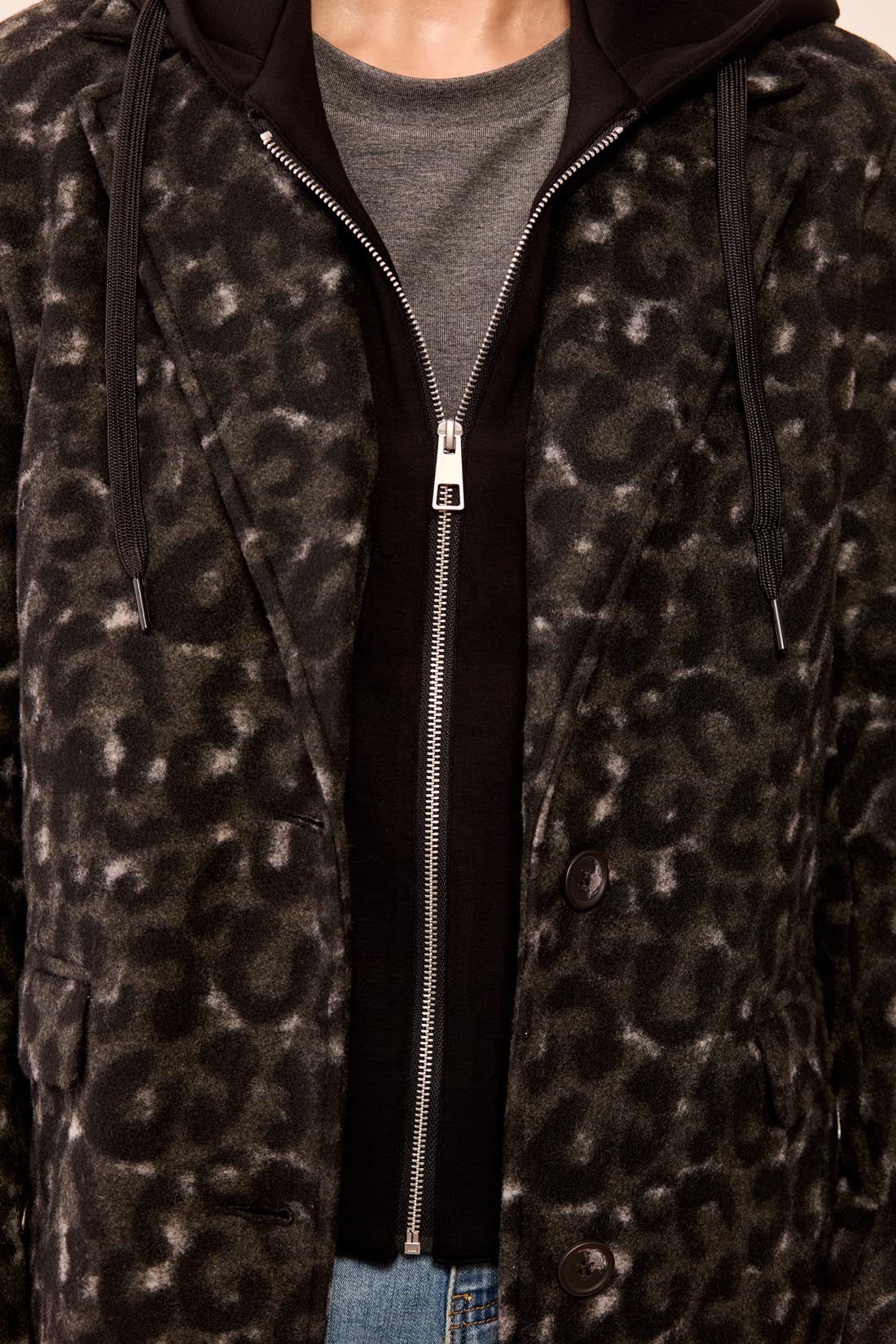Manteau long à imprimé léopard