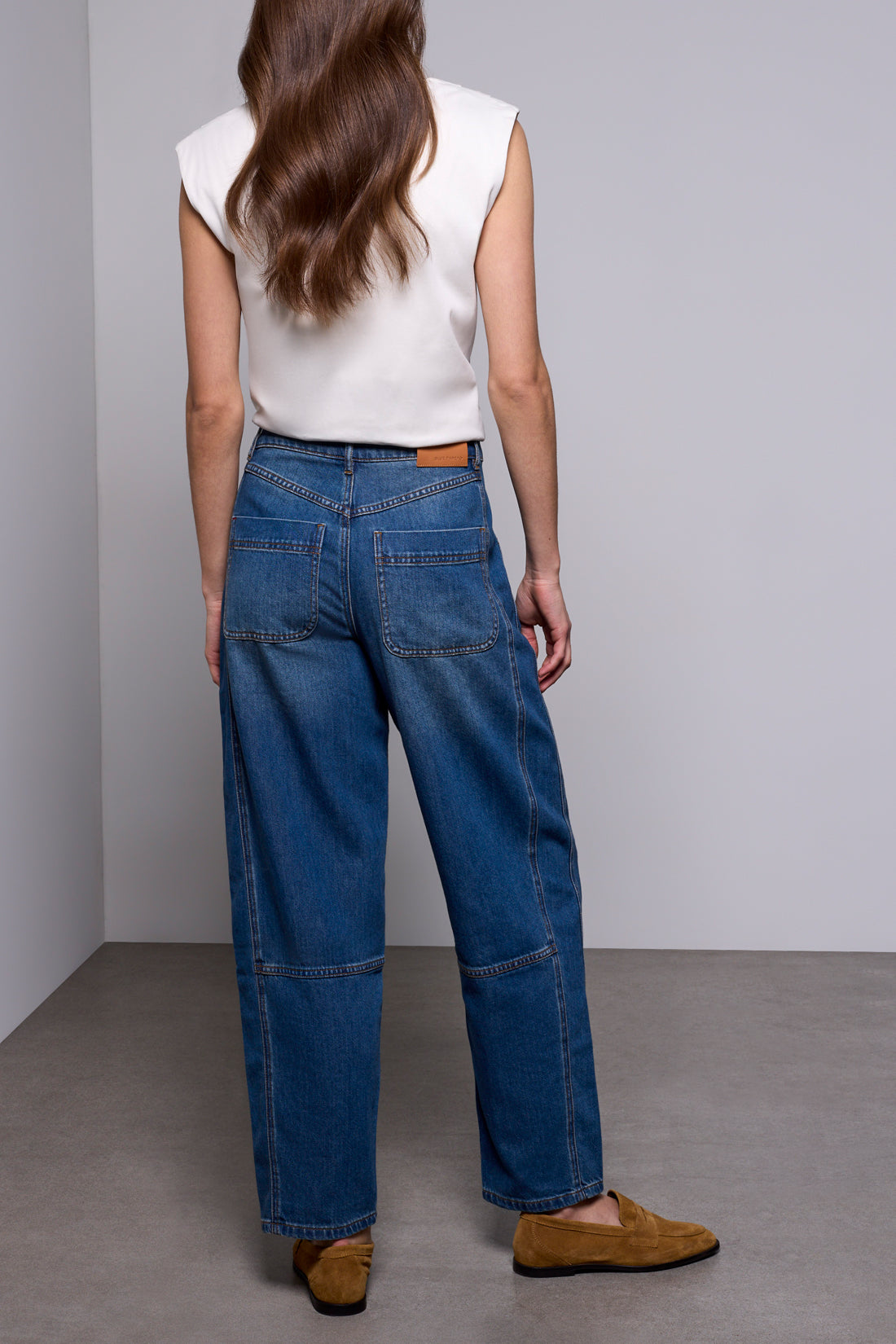 Jean ballon bleu denim
