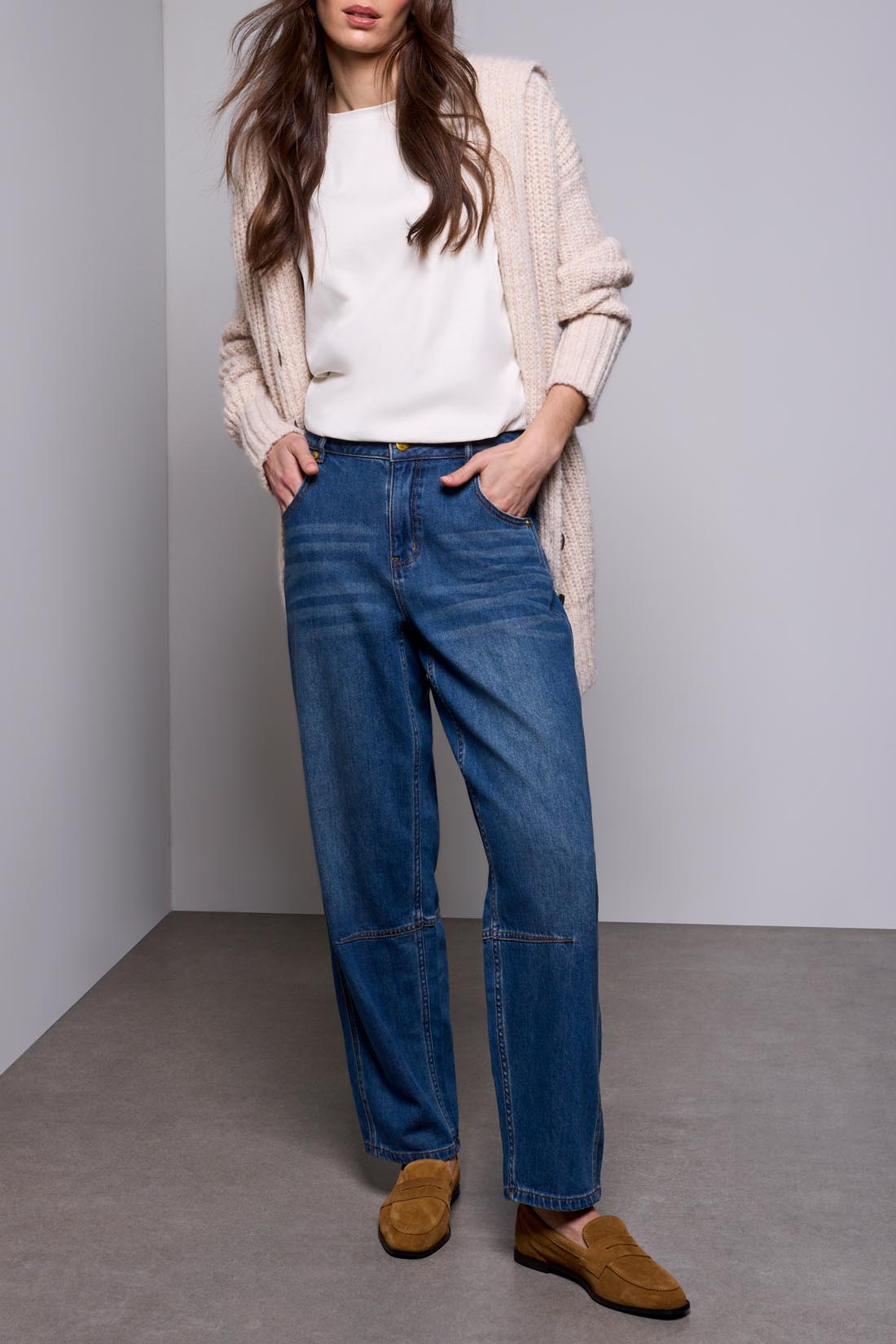 Jean ballon bleu denim