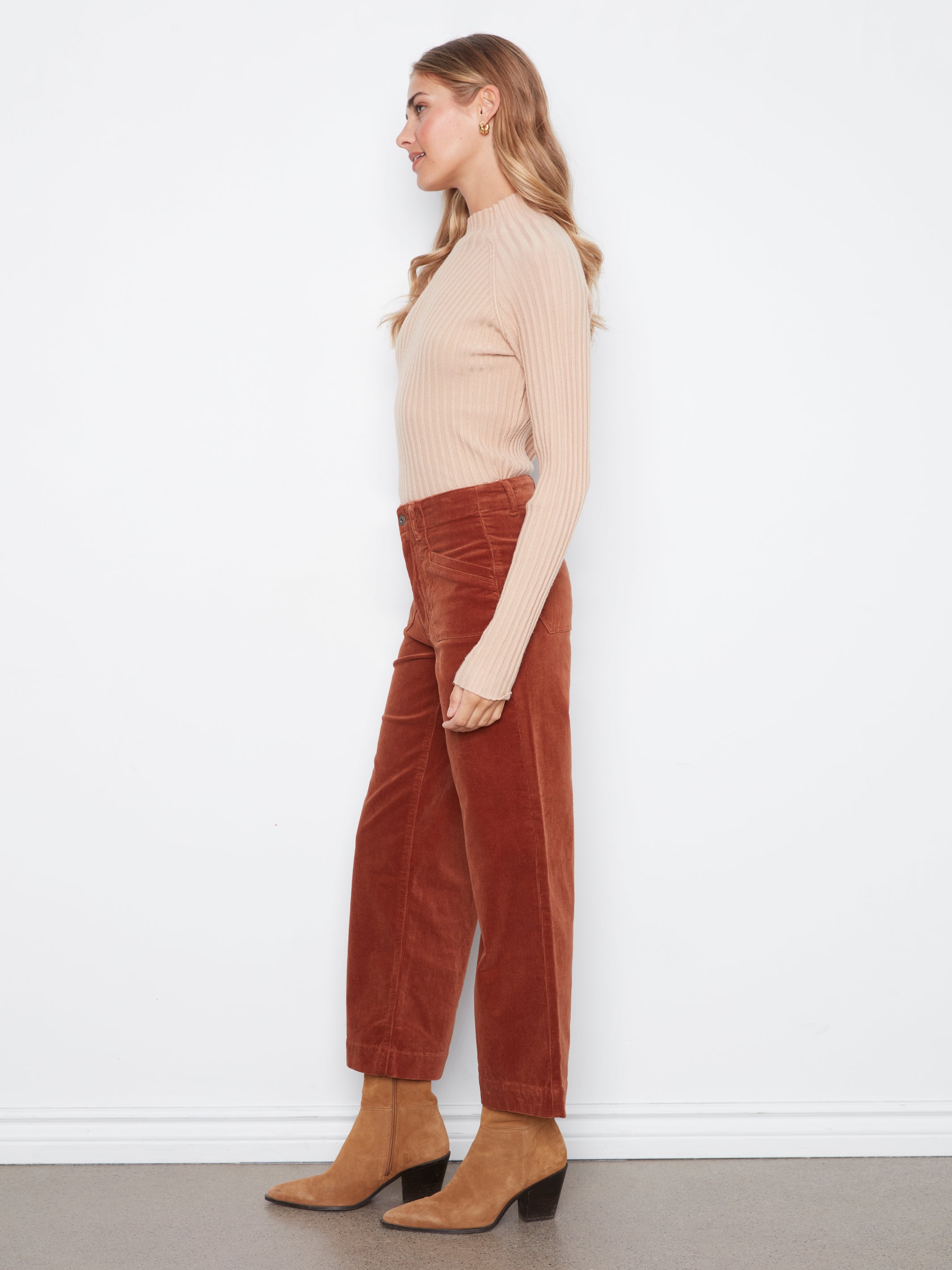Pantalon en velours gingembre