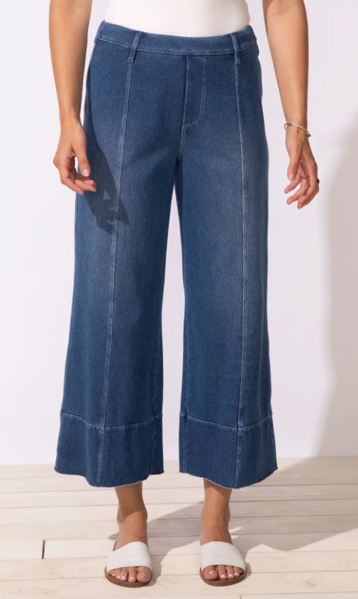 Jean - Comfort Crop - Mid Wash
