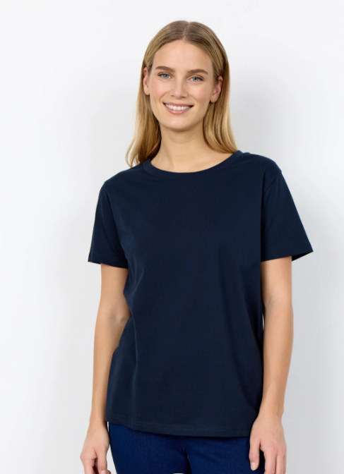 S25689 - T-shirt col rond | Couleur Navy