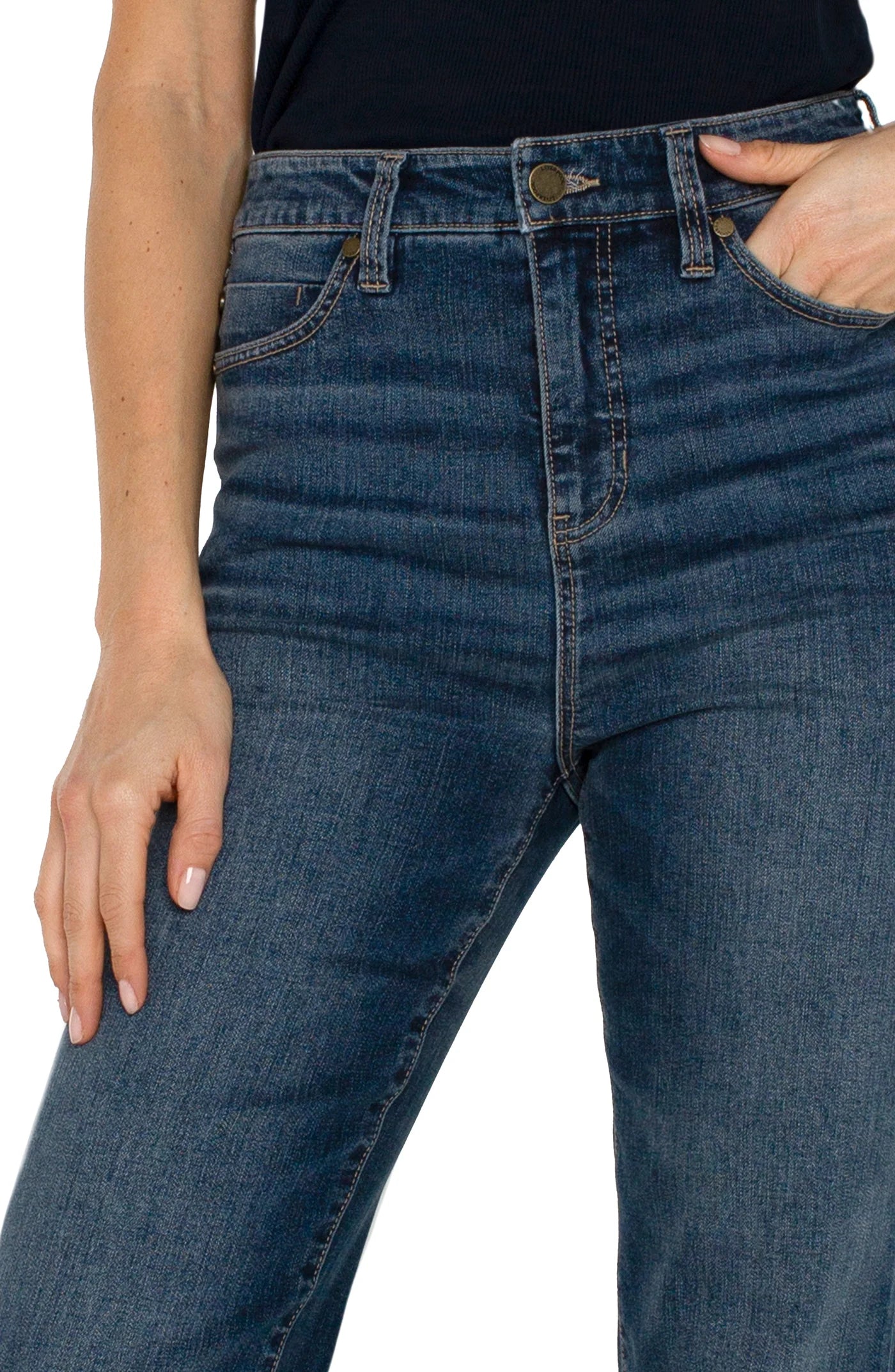 Jeans Lucy, coupe bottillon, taille haute