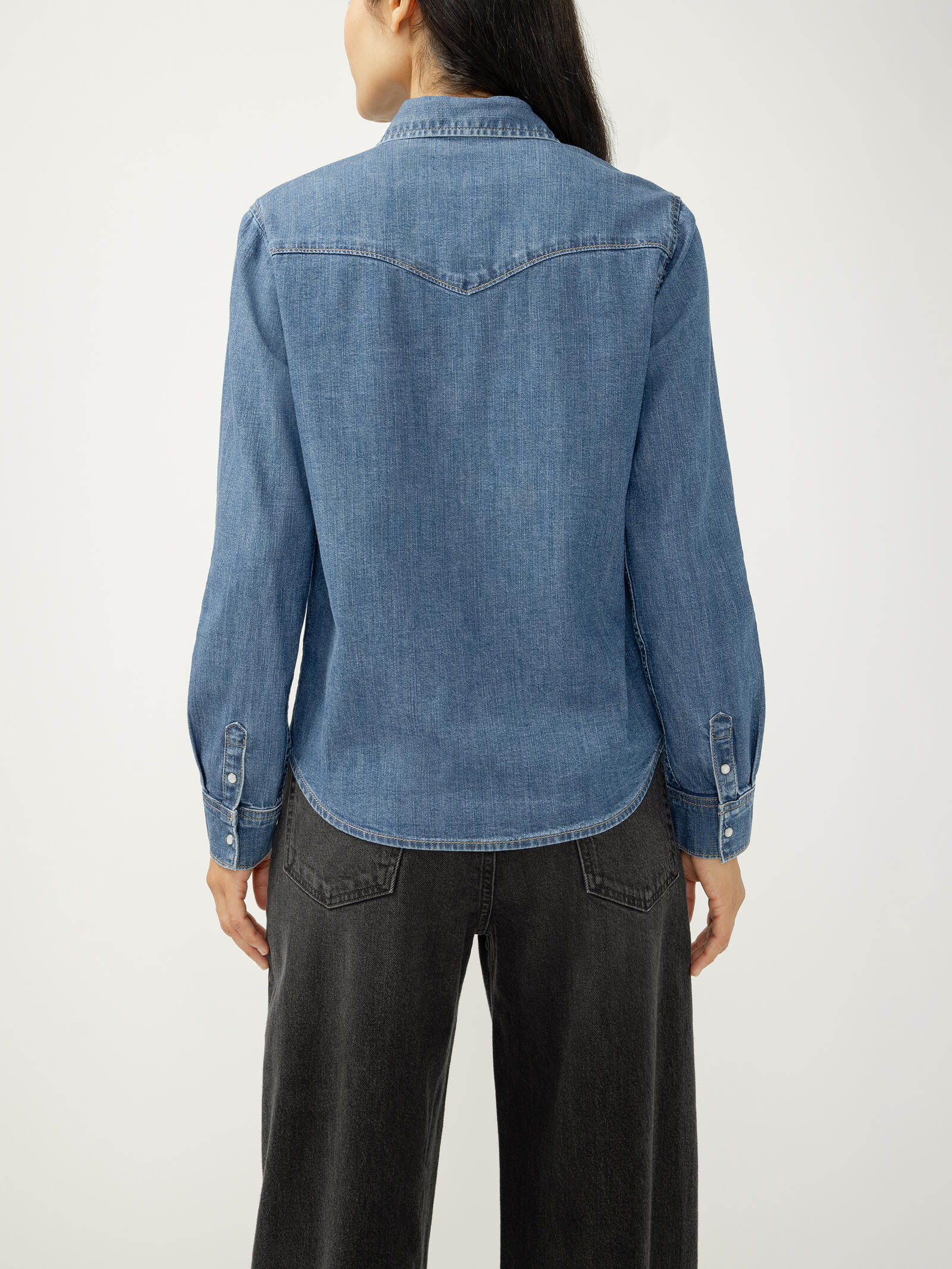 Chemise en denim style Western