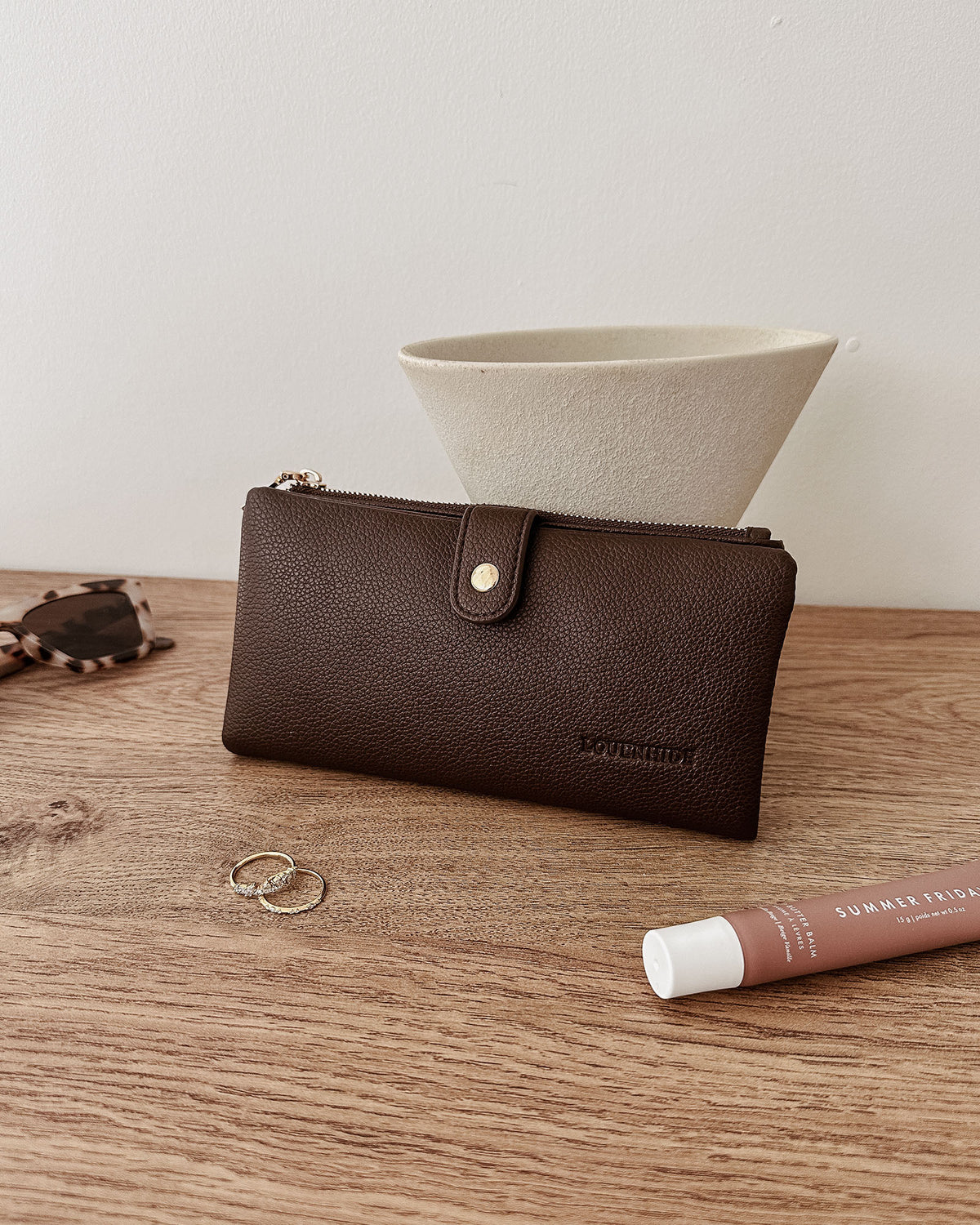 Portefeuille long Stella - Noir, chocolat ou olive