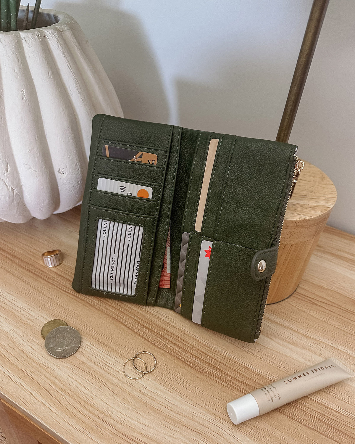 Portefeuille long Stella - Noir, chocolat ou olive