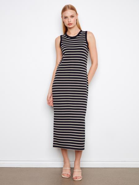 Robe maxi sans manches C3246 - Noir