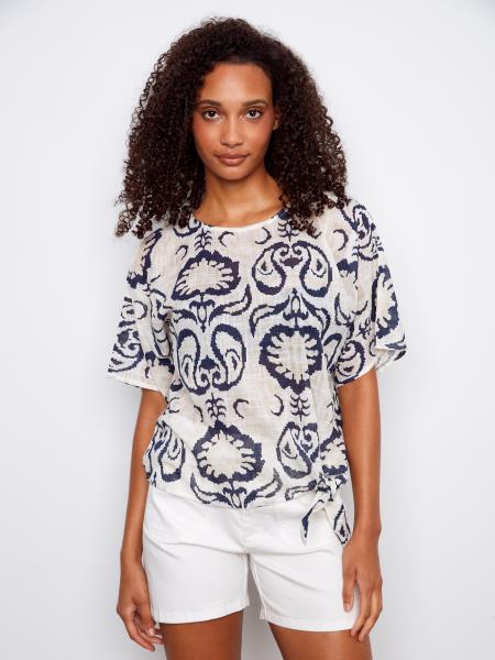Chemisier en gaze de coton C4403WP - Ornement