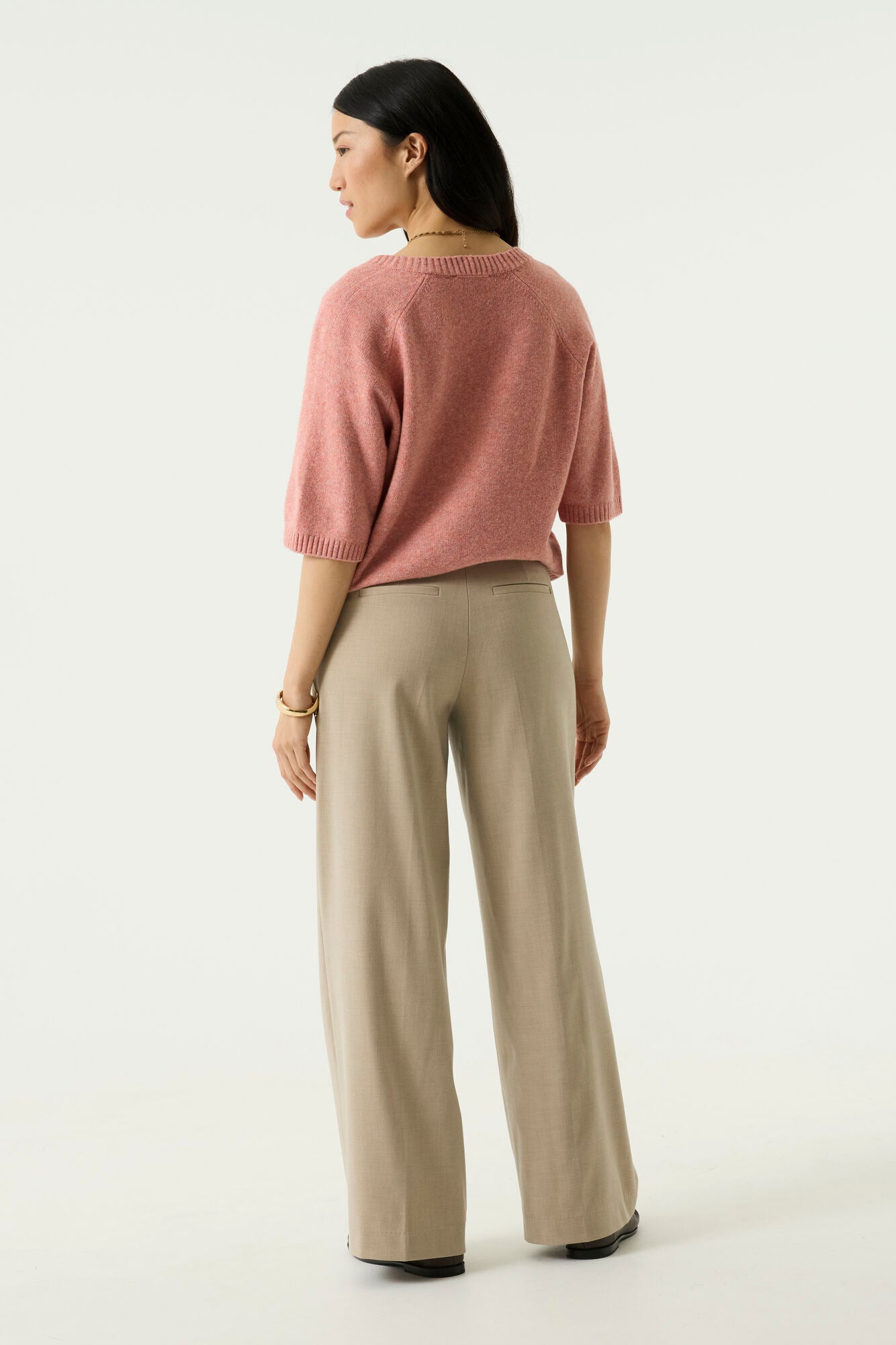 T-shirt manches 3/4 vieux rose