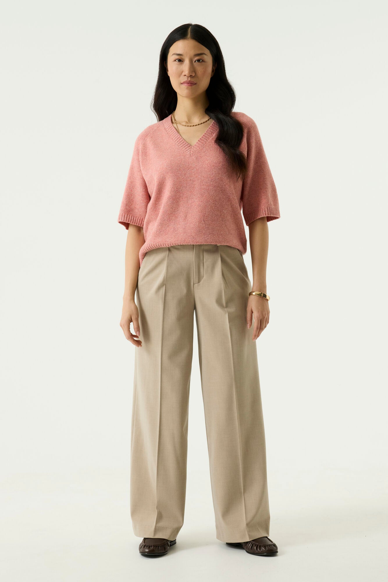 T-shirt manches 3/4 vieux rose