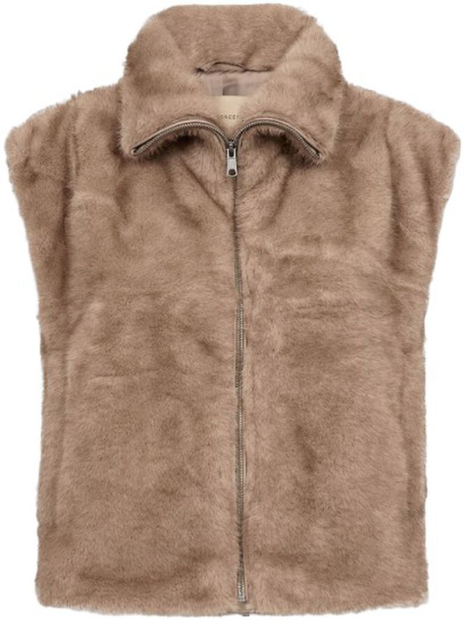 Veste sans manches duveteuse