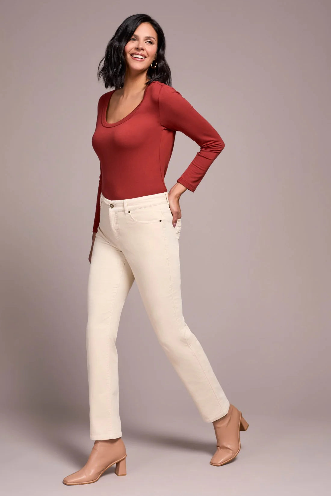 Pantalon corduroy, jambe droite