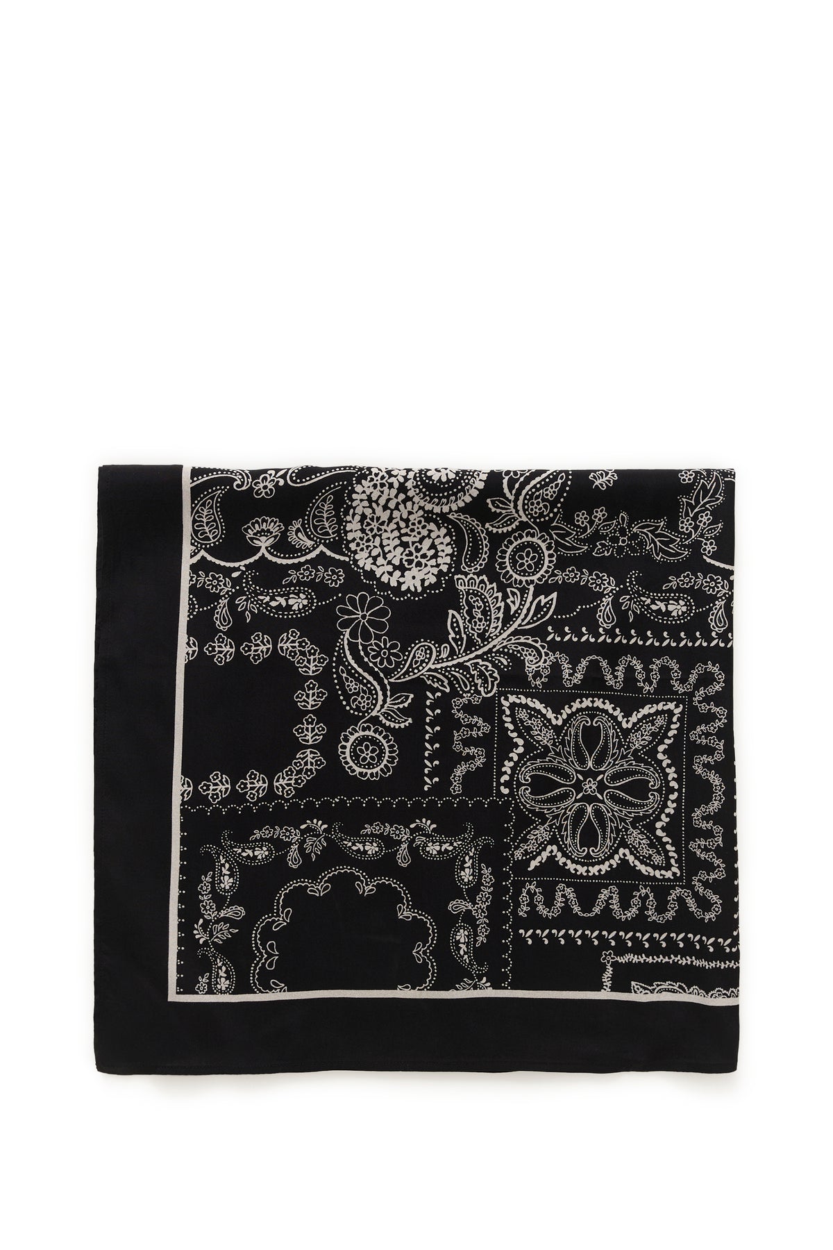 Foulard noir à motif cachemire
