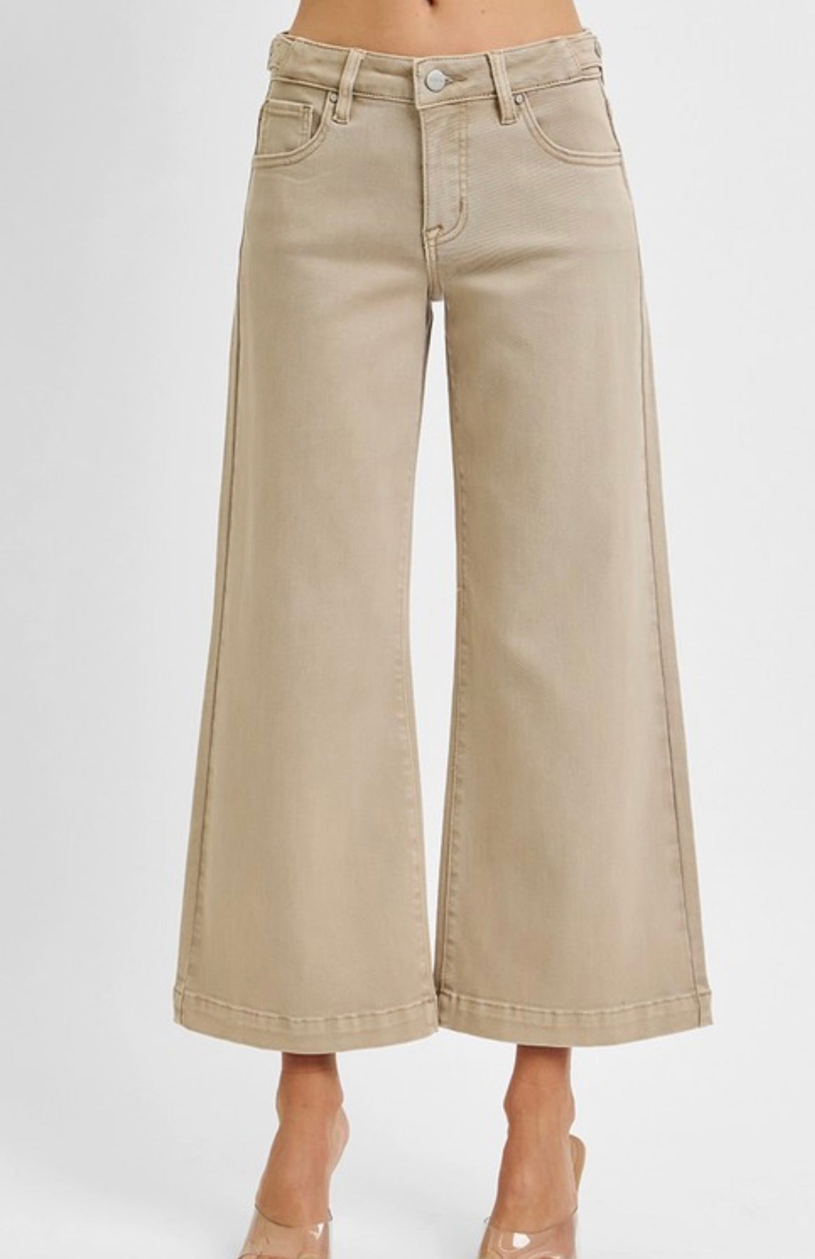 Risen Jeans, à la cheville, poches plaquées