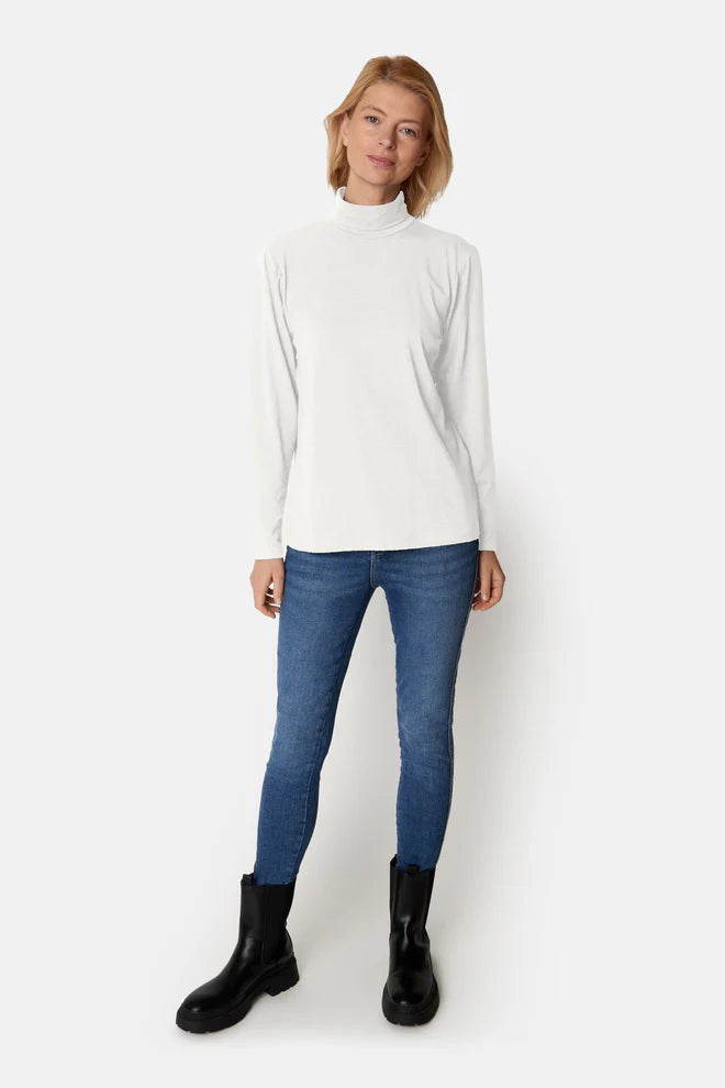 BTX T-shirt à manches longues - blanc cassé - col roulé