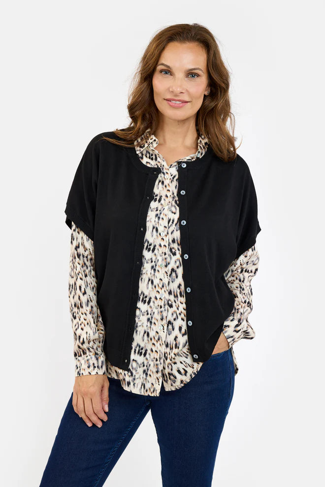 JEN Cardigan à manche courte, choix de couleurs