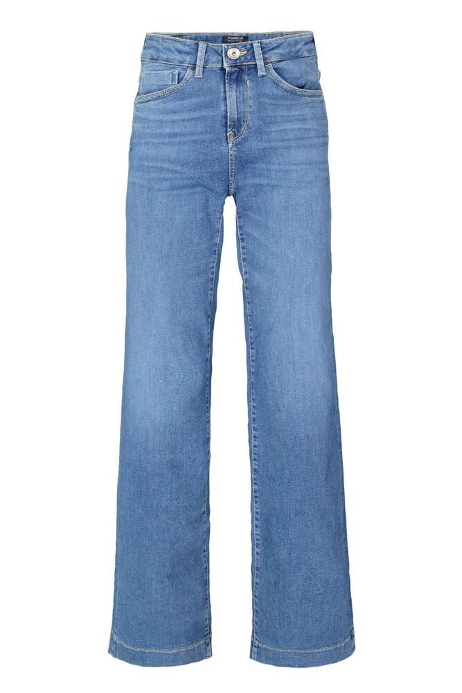 Jean large Celia en bleu moyen délavé