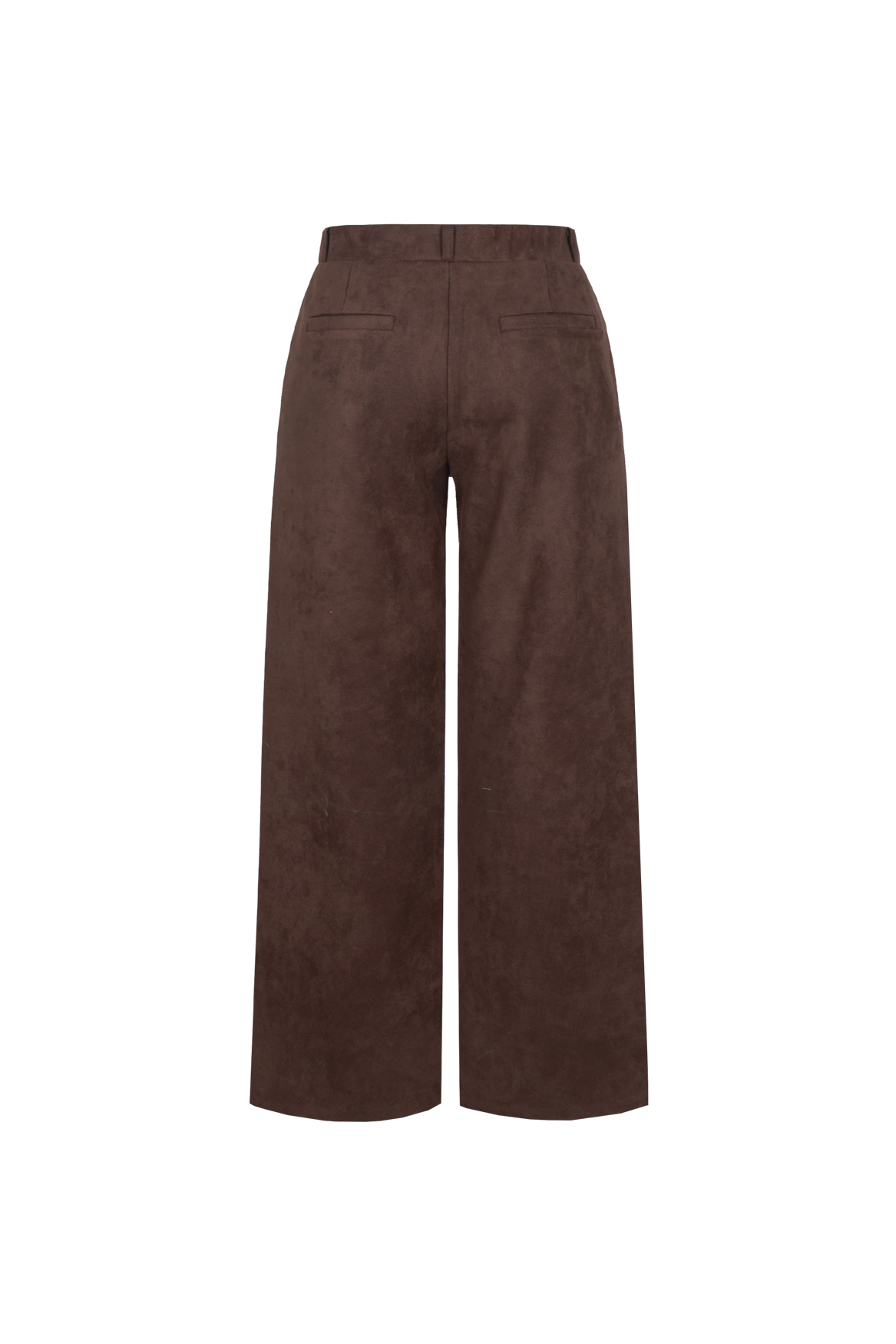 Pantalon large en suédine à taille haute