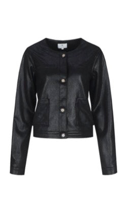 Veste noire lustrée Ifra