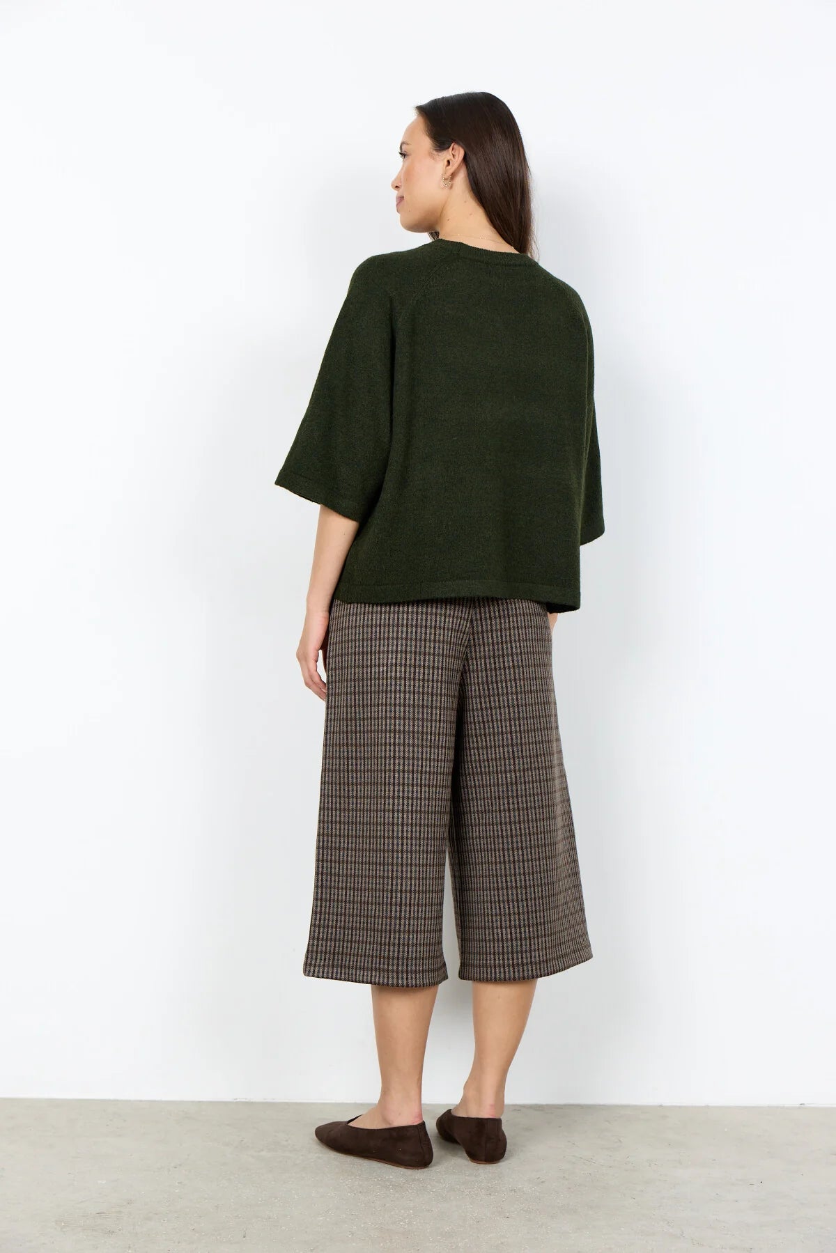 Pull ample vert olive