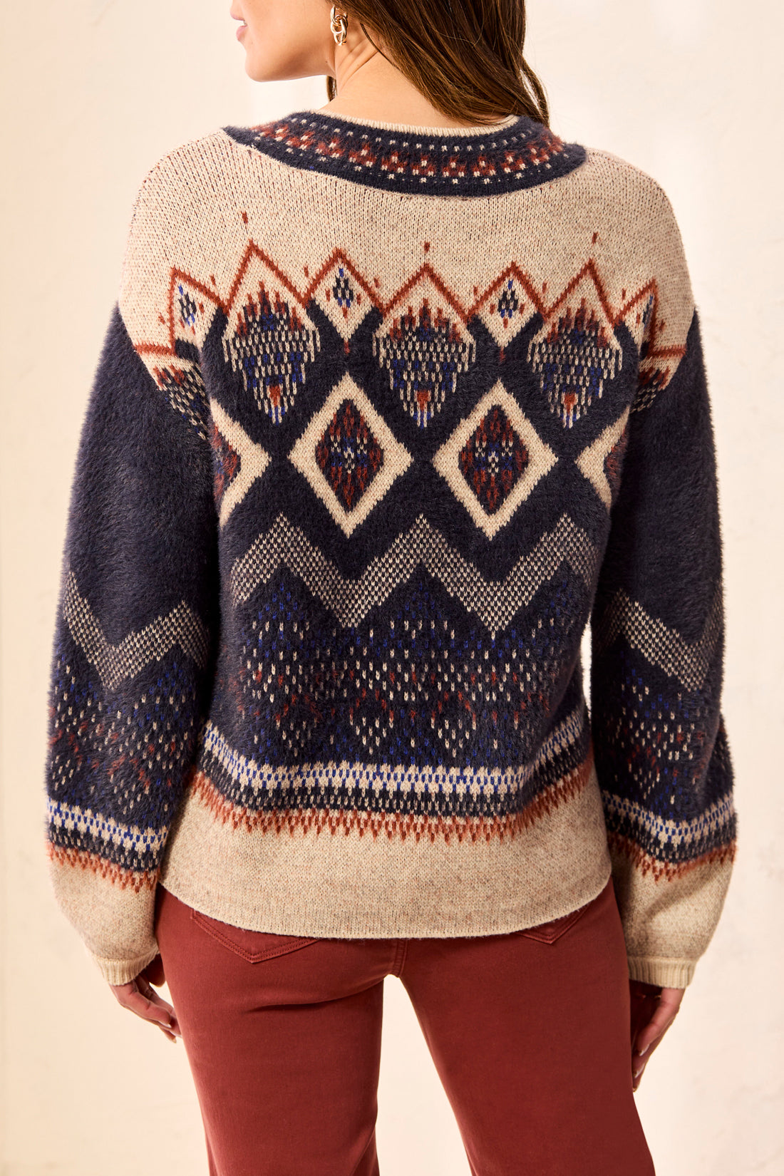 Pull jacquard nordique