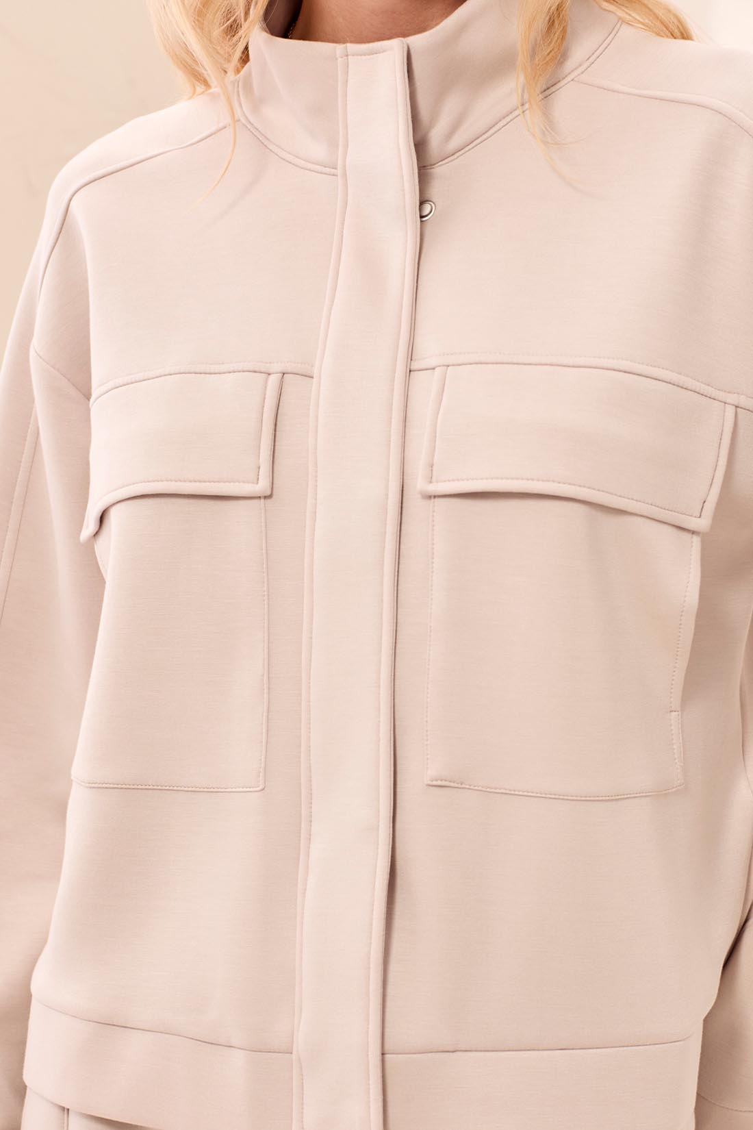 Veste structurée couleur sable