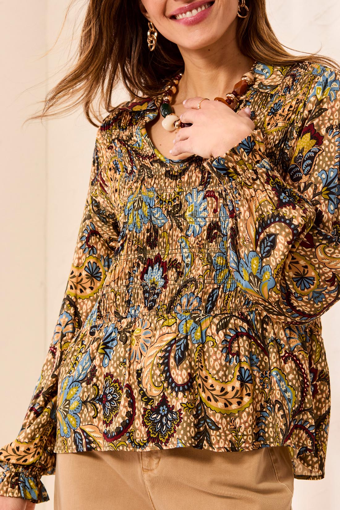 Chemisier paisley automnal