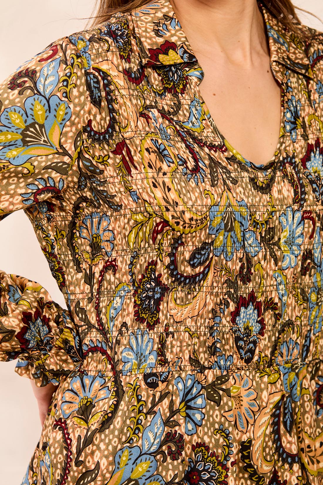Chemisier paisley automnal