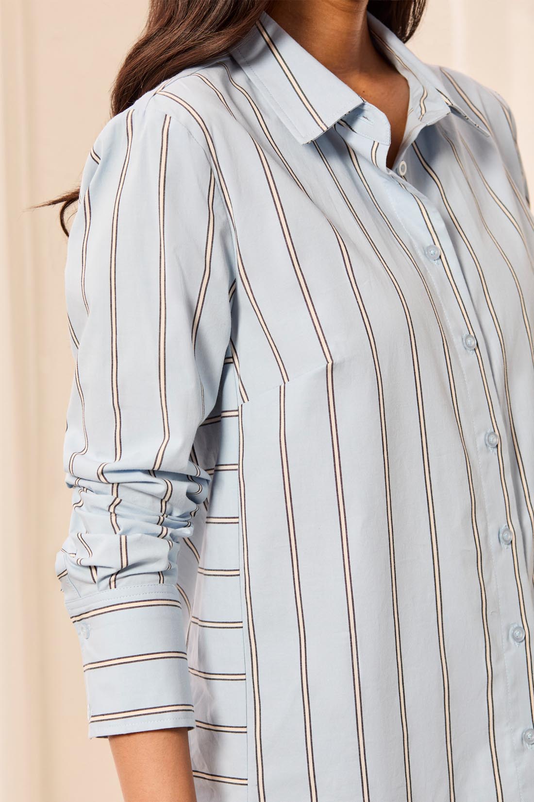 Chemise rayée bleue