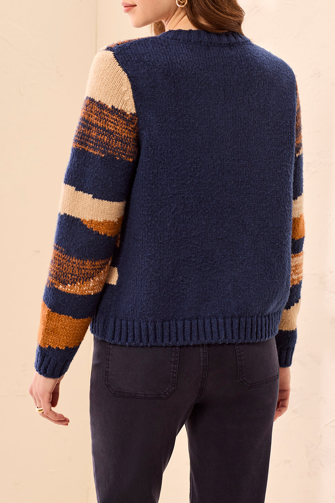 Cardigan rayé boutonné