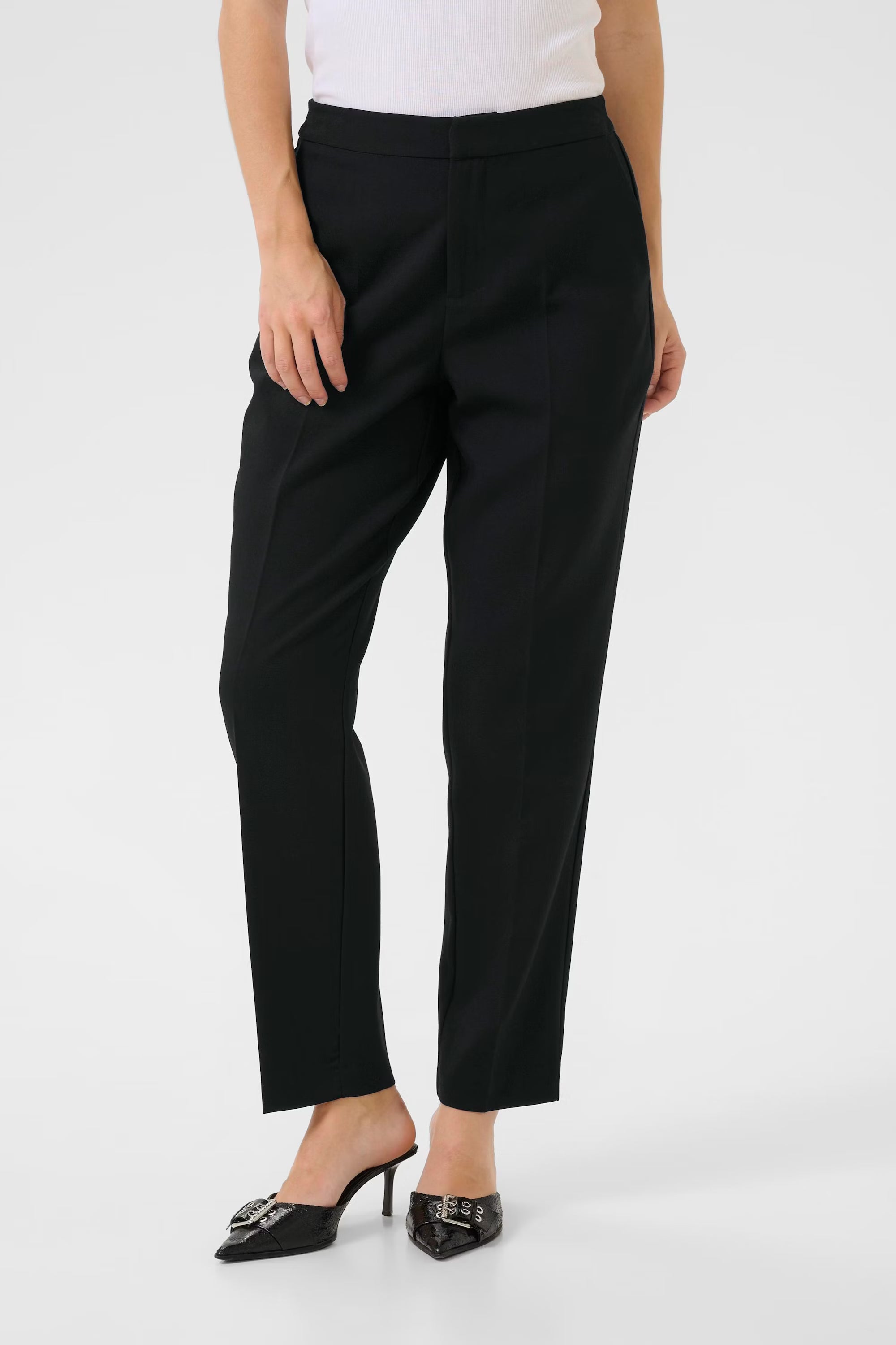 Hella Pantalon coupe droite, taille mi-haute