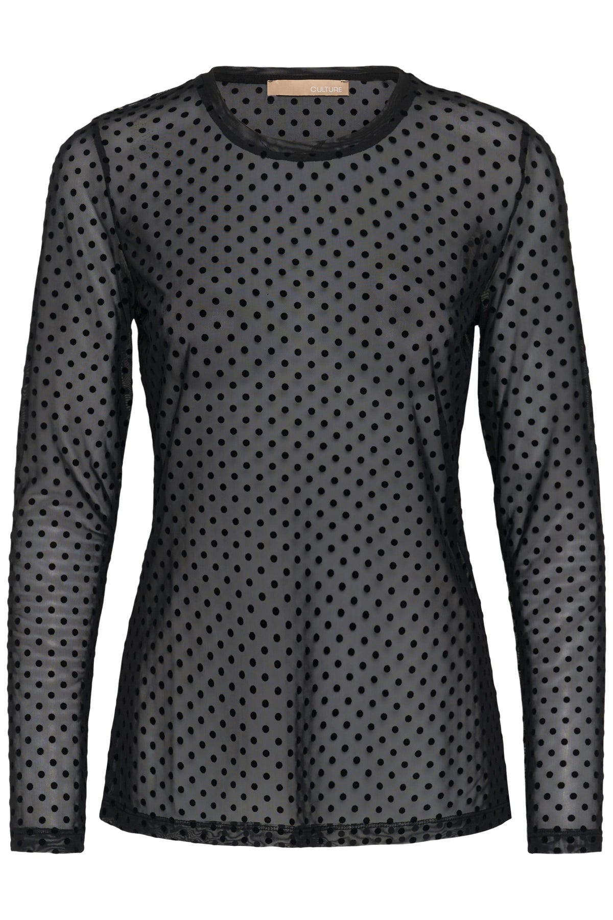 Haut en maille à pois noir CUlaya