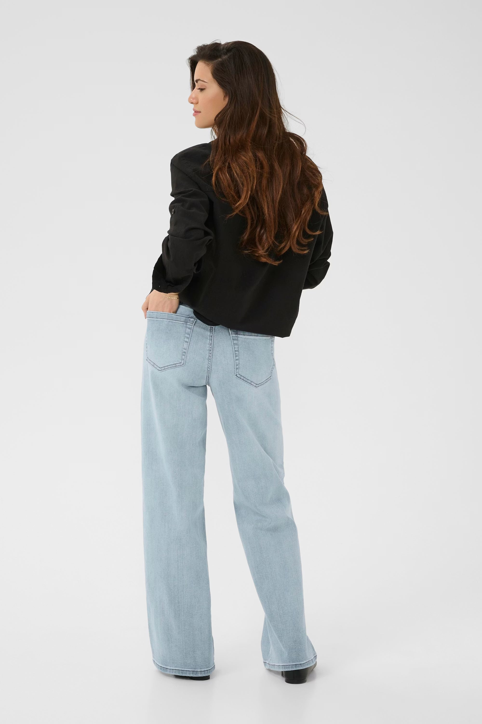 Brook, Jean jambe large, taille haute