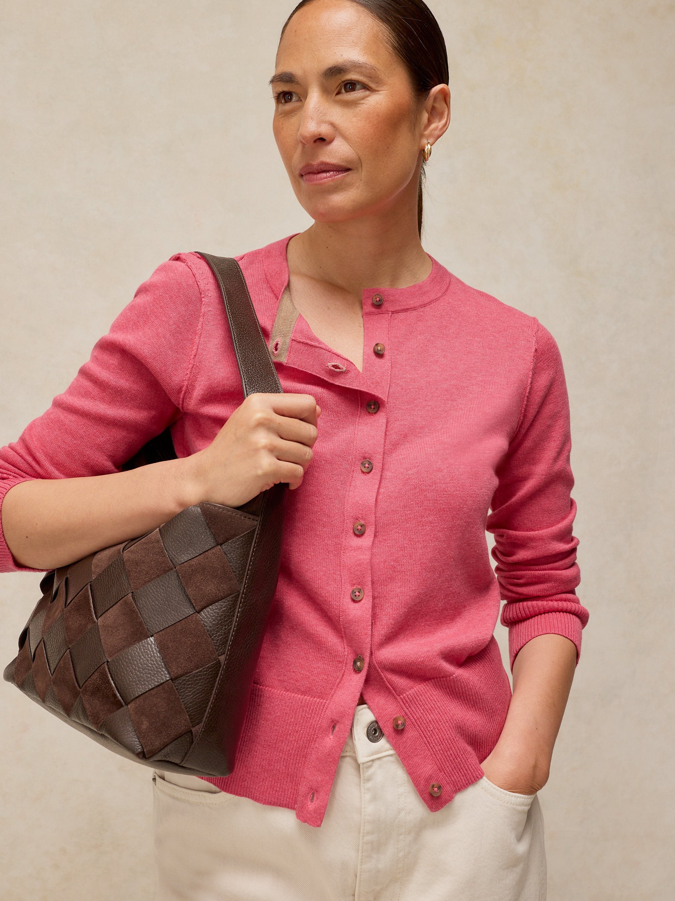 Cardigan Lois rose vif