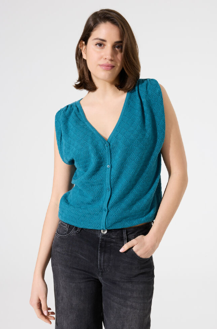 Garcia T-Shirt boutonné au devant