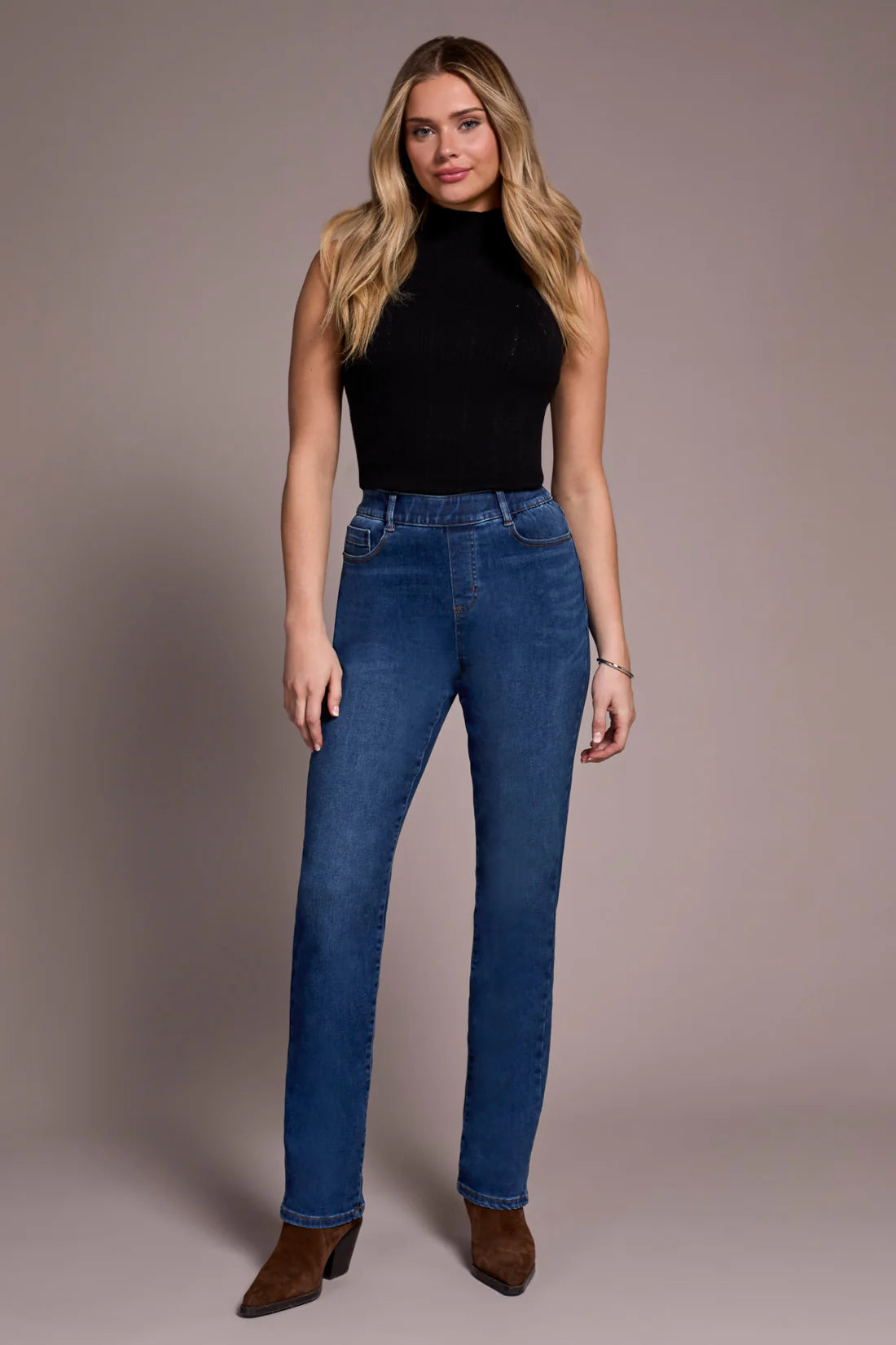 Sophia jeans pull on, jambe droite, choix de couleurs